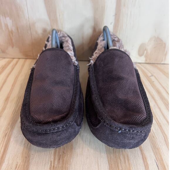UGG - Ascot Cordury II - Slippers Moccasin - Brown - Men\'s - 11 - S/N 1125932